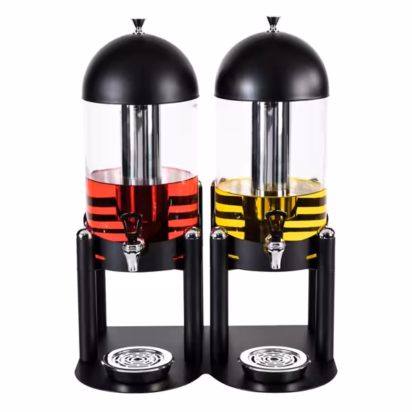 Sapdispenser - 2x6 liter - zwart - incl. koelelement