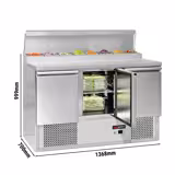 Commercial Saladette Prep Counter ECO - 1368x700mm - 3 Doors - for 8x GN 1/6