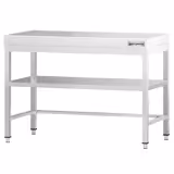 Mesa de trabalho em aço inoxidável PREMIUM - 1000x700mm - com prateleira inferior & com travessas de reforço
