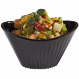 (48 stuks) Kom - MINI - Melamine - 70ml - rechthoekig - 95x55mm - stapelbaar - Zwart