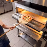 Forno de pizza elétrico Power - Base em pedra refratária - 9+9x Ø35cm - Eletromecânico - até 450°C - com controlo separado superior/inferior