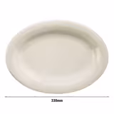 (12 stuks) SEMPRE - Schotel/bord - ovaal - Lengte: 330mm - Crème