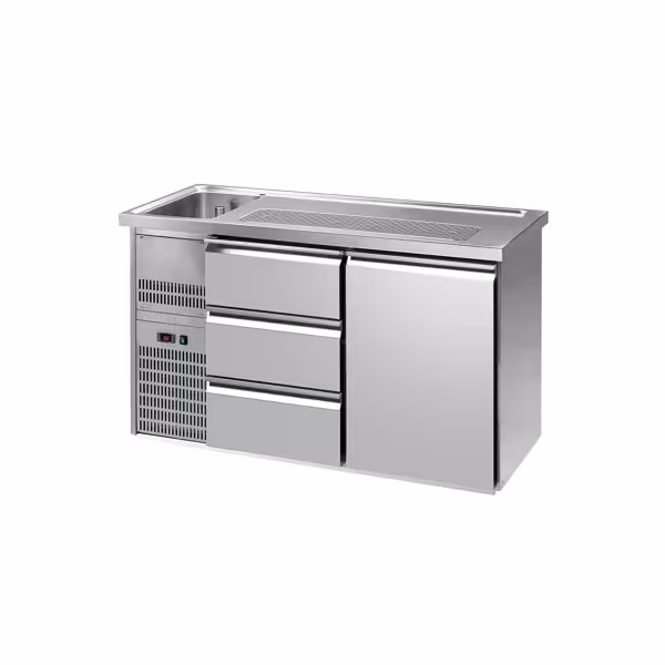 Biertheke Premium PLUS - 1550x700mm - 1 Tür & 3 Schubladen