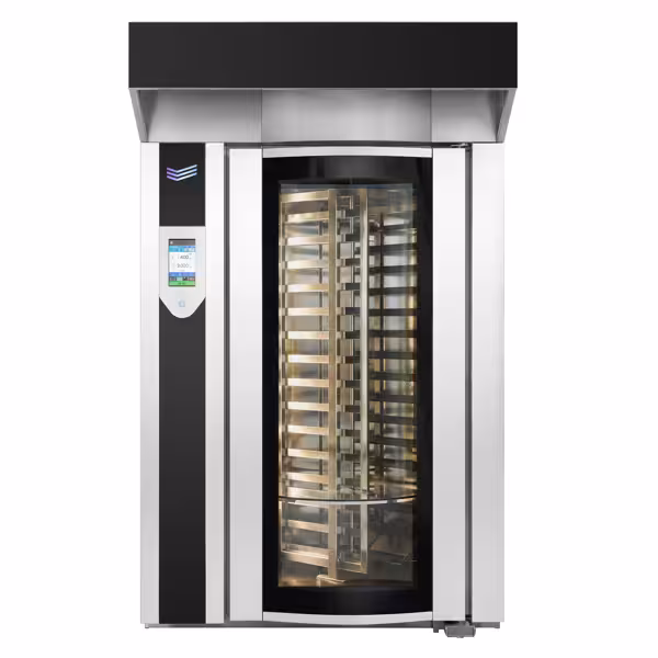 Rotierender Elektro Bäckerei-Heißluftofen mit Dampffunktion - Touch - 12-15x EN 600x400 - inkl. Waschsystem