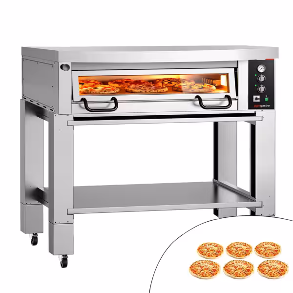 Elektro Pizzaofen Power - 6x 34 cm - Manuell - inkl. Haube & Untergestell