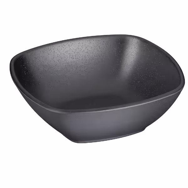 (6 st) Skål - ZEN - Melamin - 0,5 l - fyrkantig - 175x175 mm - stapelbar - svart