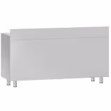 Paslanmaz Çelik Dolaplı Çalışma Tezgahı ECO - 1600x600mm - ile Sürgülü Kapılı & Ara Raflı & Sol 3 Çekmeceli & Sırt