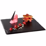 (6 kusů) Deska z přírodní břidlice - 250x250mm - černá