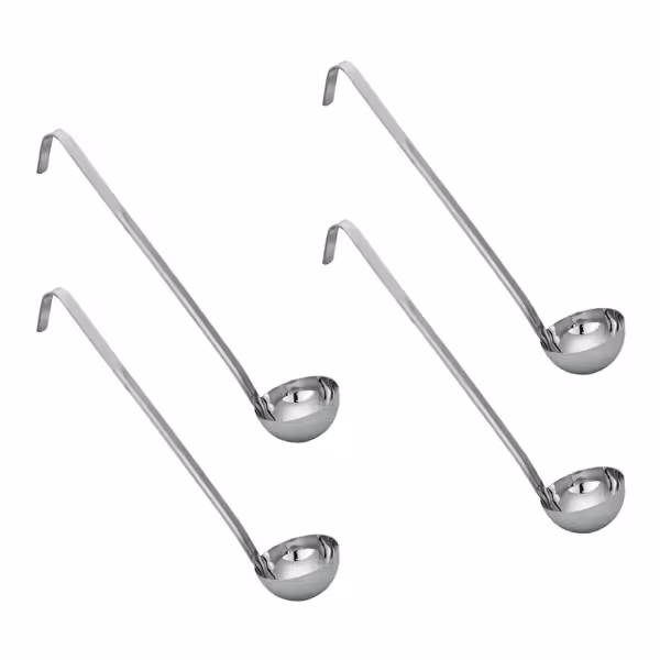 (4 pcs) Louche à soupe - Ø 90mm - 0,24L - Longueur : 375mm - Acier inoxydable