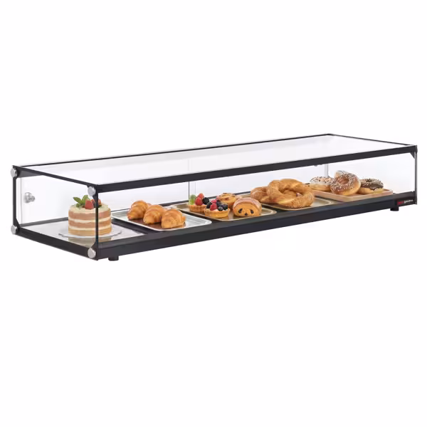 Aufsatzvitrine - ungekühlt - aus gehärtetem Glas - 1200mm