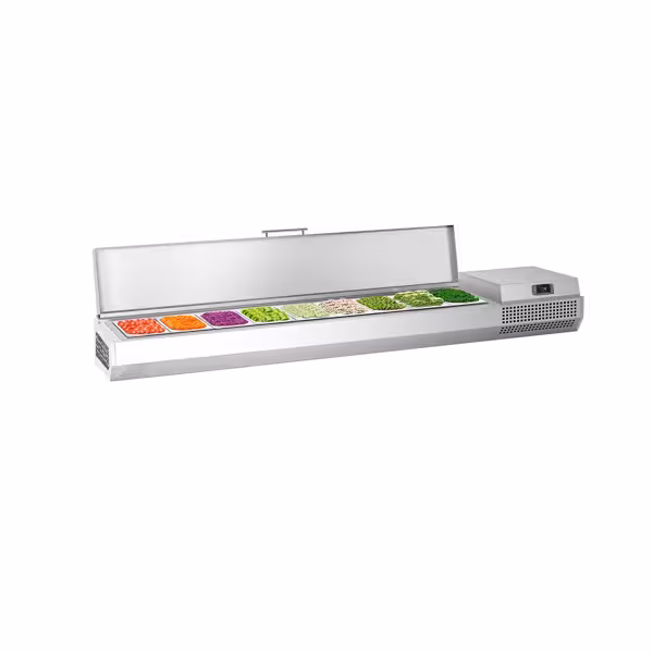 Kühlaufsatzvitrine Premium PLUS - 1976x353mm - 9x GN 1/4