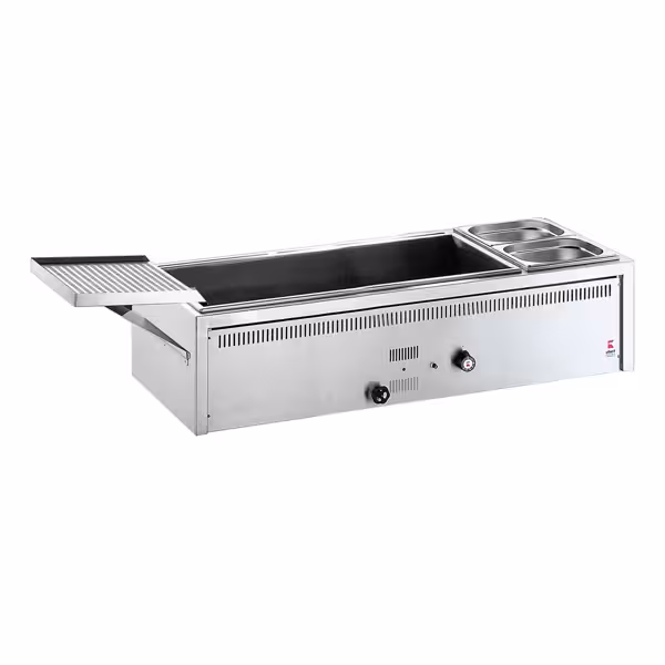 UBERT | Visbakfriteuse - 23.75 kW - 1 plank & 2 containers