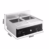 Cuiseur à pâtes électrique avec robinet – 2 × 26 L – 12 kW