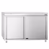 Edelstahl Arbeitsschrank PREMIUM - 1200x600mm - mit Schiebetür - inkl. Schneideplatte Weiß