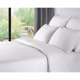 (10 pcs) Satin Stripe Duvet Cover Sydney - 80x45cm - White