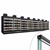  (8 pezzi) - Espositore murale refrigerato per supermercati - 15000 mm - con porte a battente in vetro doppio stratificato senza telaio e 5 ripiani