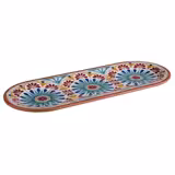 (6 pcs) ARABESQUE | Platter - Melamine - 380x155mm - Terracotta/Blue