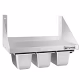 Wandbord für Behälter 3x GN 1/6 - 600x300mm - inkl. Schienen