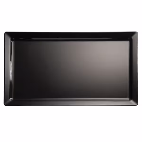 (6 Stück) GN-Tablett 1/1 - PURE - Melamin - Höhe: 30mm - Schwarz