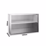 کابینت دیواری پریمیوم استیل - 1000*400 میلیمتر - بدون درب کشویی - 800 میلیمتر ارتفاع