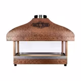 Barbecue à charbon de bois - 1200mm - avec vitrage de sécurité en verre trempé - Surface de cuisson: 1000x500mm