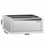 Cassettiera PREMIUM - 1 cassetto - Acciaio inox - Modulo base 400x560mm - 400x570mm - compatibile con ATK 600mm profondità