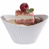 (48 pieces) Mini Buffet Melamine Tasting Bowls with Handle – 70 ml - White - 95 x 55 mm - H55 mm