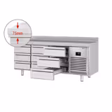 Balcão refrigerado Premium PLUS - 1960x700mm - 9 gavetas - Rebordo