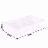 (6 stuks) Polycarbonaat GN-bak GN 1/1 - transparant - 19,5 liter - Diepte: 150mm