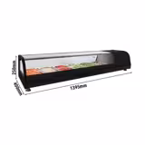 Tapasvitrine PREMIUM - 1395x400mm - 6x GN 1/3