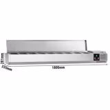 Opzetkoelvitrine PREMIUM - 1800x335mm - 8x GN 1/4