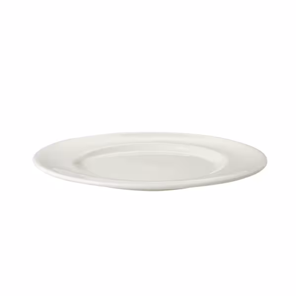 (6 pcs) LUX | Plate - flat - Porcelain - Ø210mm - White