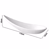 (60 τεμ.) Κουτάλι finger food MING HING - μελαμίνης - Λευκό - 110 mm