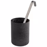 (6 stuks) Dressingschaal en wijnkoeler - FROSTFIRE - aluminium - 1,4 liter - buiten Ø115mm - Hoogte:150mm - Zwart