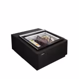 Countertop Ice Cream Display Freezer - 670mm - Static cooling - for 3 x 5 litres Napoli pans - Black - hinged glass lid