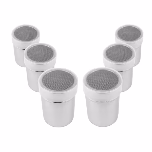 (6 pz) Spargispezie - set da 6 - fori fini - Alluminio - Ø60mm - Altezza:80mm