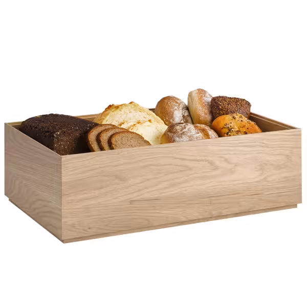 VALO GN 1/1 Wooden Buffet Riser Box – Oiled Oak - 165 mm Height - 28.4 L - Brown - 530×325 mm