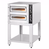 Електрична піч для піци - 8 кВт - 4+4x Ø 25 см - до 450 °C - механічне керування - вкл. підрамник
