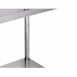 Edelstahlregal PREMIUM - 1000x500mm - mit 4 Ablagen (VERSTELLBAR) - inkl. 4 Rollen