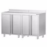 Commercial Work Cabinet - Coffee Machine Cabinet - 1800x600 mm – with 4 Hinged Doors & Upstand