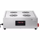 Stoomkoker / Dim sum-stoomkoker - elektrisch - 2,5kW - digitaal - incl. 16 bamboe stoommandjes & 4 deksels