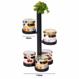 Supporto per buffet - Acciaio inox - Nero - 5 ripiani - Altezza: 200mm
