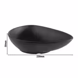(6 pcs) Coupe - NERO - Mélamine - 0,6L - 230x180mm - Profondeur : 50mm - Noir