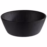 (6 Stück) Schale - NERO - Melamin - 0,45 Liter - Ø 155mm - Schwarz