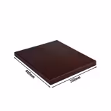 Snijplank - 250x400mm - Dikte: 20mm - HACCP-conform - HDPE - Bruin - Antislipvoetjes - Vaatwasmachinebestendig