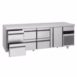 Koelwerkbank PREMIUM - 2330x700mm - met 1 deur - met 6 lades