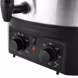 Bollitore per acqua e vin brulé professionale - 27L - 2kW - Acciaio inox - con rubinetto di scarico e Timer