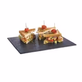 (6 pcs) GN 1/2 Gastronorm Tray - LOOPS - Melamine - 325x265mm - Height: 15mm - Blue/Grey