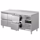 Mostrador refrigerado ECO - 1795x700mm - con 6 cajones - con aplacado posterior (apoyabordes) - GN 1/1 - refrigeración ventilada