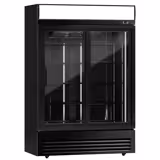 Vitrine réfrigérée à boissons - 1295mm - 880 L - 2 portes vitrées coulissantes - éclairage LED - affichage digital de la température - Noir - +2 à +8 °C